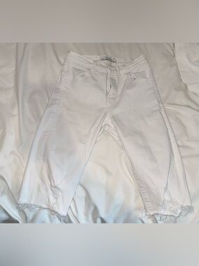 J Brand White Distressed Cropped Jeans Women’s Size 25